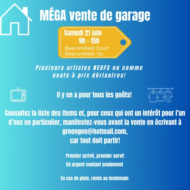 MEGA Garage Sale / MEGA Garage Sale628643646940181215