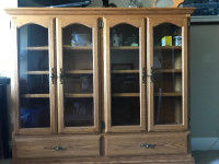Book case China Cabinet  60” L, 54” H, 13”moving,anxious to sell