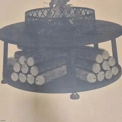 Roland Wood Burning Fire Pit with Log Storage