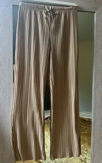 Topshop Gold Trousers With Ankle Slits - 6, View more