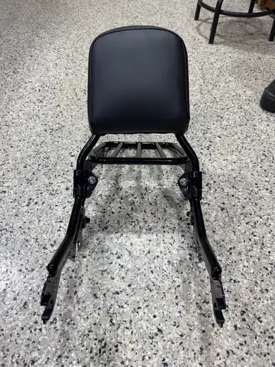 Luggage rack is 9.5” wide x 9” long. Have included docking hardware with sale. Was on a 2019 street...