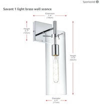 Living District Brass and Clear Wall Light  Hamilton Ontario Preview