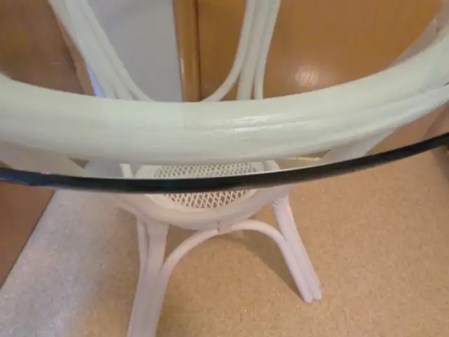 NATURAL WICKER RATTAN STAND WITH TEMPERED GLASS TABLE TOP in Dining Tables & Sets in Guelph - Image 4