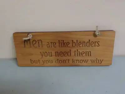 Small Funny Men/Blender Sign, View more