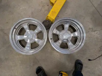 2 Billet specialties 17"x 9.5 5x4.5 and 5x4.75 bolt pattern 5.0 backspace Like new, won't fit my pro...