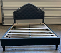 Queen Size Tufted and Embroidered Bed