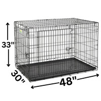 48" Midwest Dog Crate Double Door Foldable