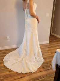 Wedding dress, vail and shoes