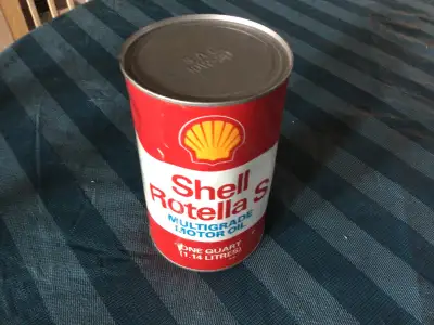 Have one can unopened, Shell Rotella S multigrade Motor oil. One quart size. Can has dents but no ru...