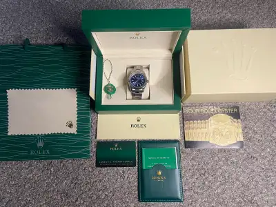 Blue date just Automatic movement Brand new Box and papers