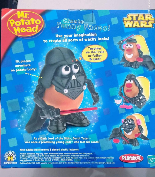 Star Wars Mr. Potato Head Darth Tater Playskool Hasbro 2004 BNIB in Arts & Collectibles in City of Toronto - Image 2