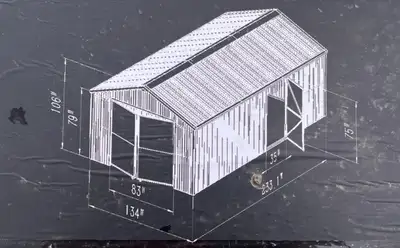 12 x 20ft Metal Shed / Garage NEW in crate, View more
