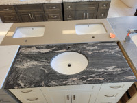 49" Silverwave Granite Top with Oval Sink