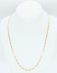 10k solid gold Figaro link chain