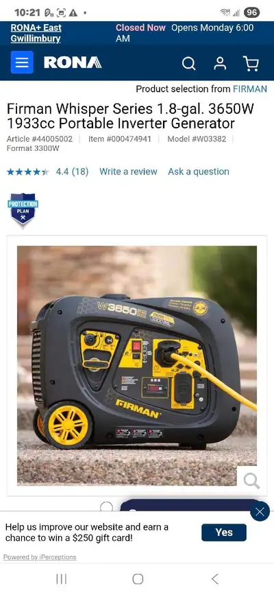 Firman 3650W Generator, View more