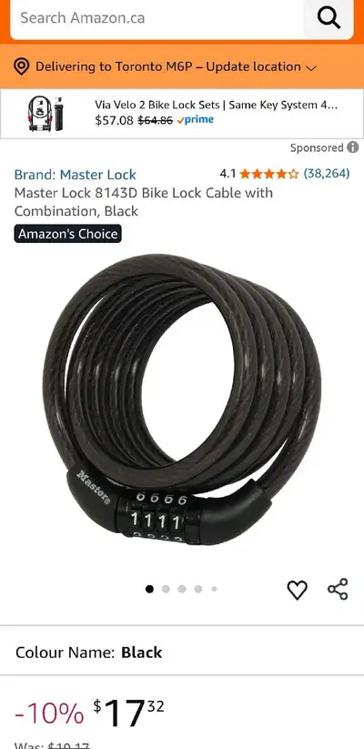Master Lock Bike Cable, View more