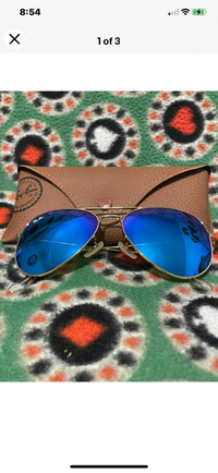 Ray Ban Aviator R83025-55-14 mm Gold frame & Blue lenses..!!