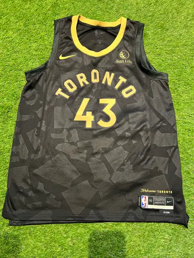 OVO Nike Toronto Raptors Pascal Siakam City Edition Swingman Jersey Size: 52 Sun Life sponsor patch...