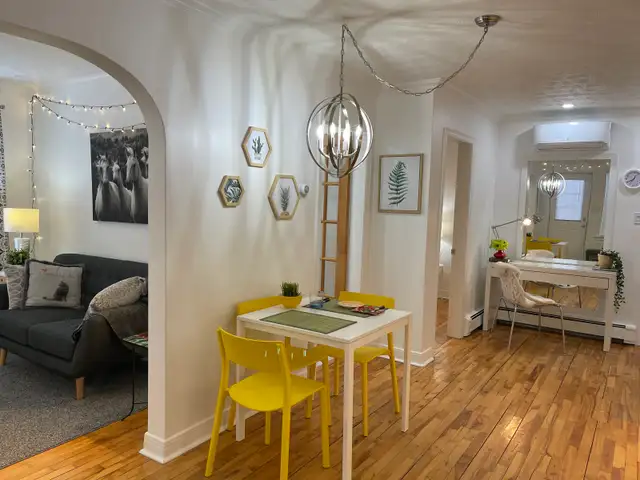 3 1/2 chauffé, triplex,  Rez-de-Jardin, Mai 2026