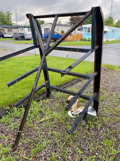 Metal sled for hauling wood. Perfect for wood lot clearing. Please call or text only. Cannot respond...