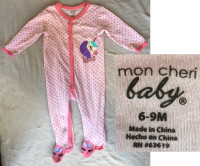 Mon Cheri Baby 6-9M Baby Girl Onesie