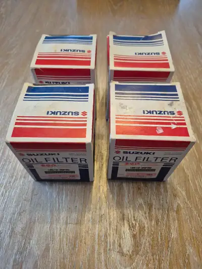 New old stock in box, still sealed in plastic, Suzuki brand engine oil filters part # 16510-85FRO $2...