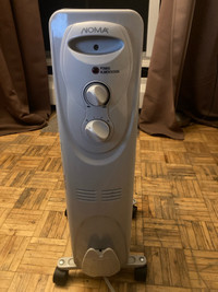 NOMA Oil Filled Portable Radiator Heater w/Wheels & Thermostat