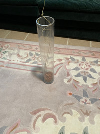 Excellent 24 inch Clear Cylinder Glass Vase by 4 inch wide 