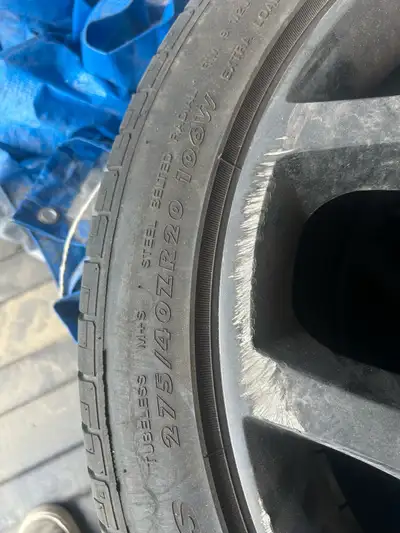 Like new rubber, rims are very good shape, staggered set off 2011 Bmw x5