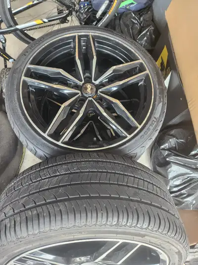 Selling 18" Alloys Wheels with excellent condition all season tires. 2 tires are 245/40z/18 and 2 ti...