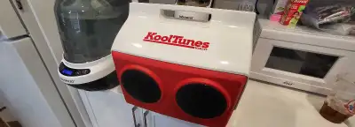 Igloo Kooltunes cooler speaker, it's really cool but never used it it pretty loud for what it is. I...