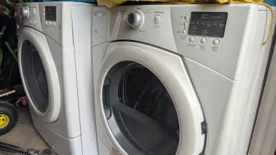 FULL SIZE 27" WHIRLPOOL WASHER & DRYER SET STACKABLE FRONT LOAD, View more