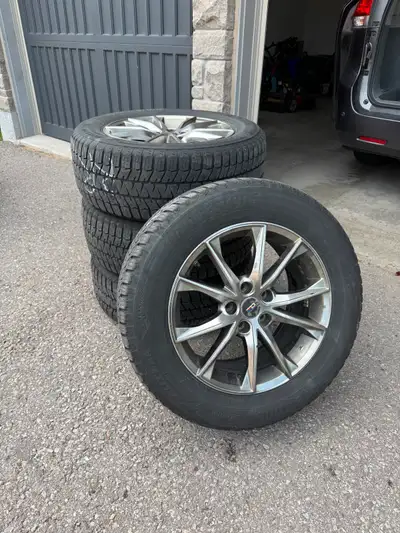 Set of 4 Bridgestone Blizzak Winter Tires - 235/60R17 WS90Z. Includes Eurodesign rims.