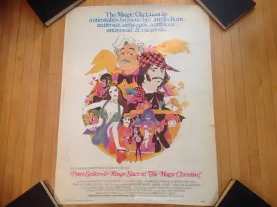 (NOT A REPRODUCTION) : 40 inches in height. : 30 inches in width. Starring Ringo Star, Peter Sellers...