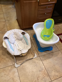 Baby Bath Ensemble, and Baby Lounger