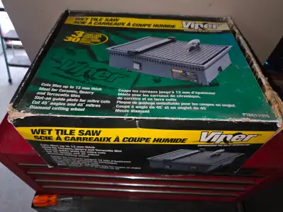 Viper Wet Tile Saw With The Original Cardboard Box, View more