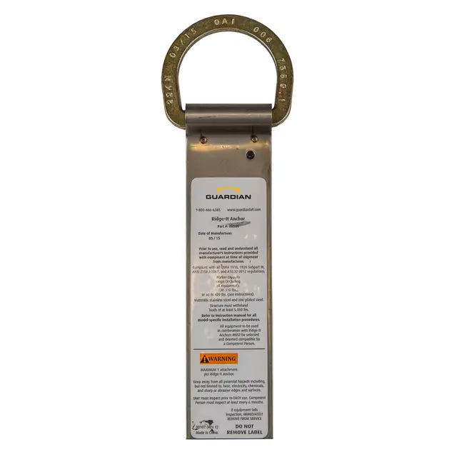 GUARDIAN RIDGE-IT ANCHOR 9-3/4” w/Single D-Ring 00500 in Roofing in Medicine Hat - Image 2