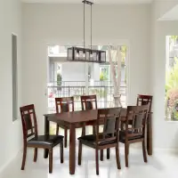New In Box Wooden Dining Table Set for 6 Person In Big Sale