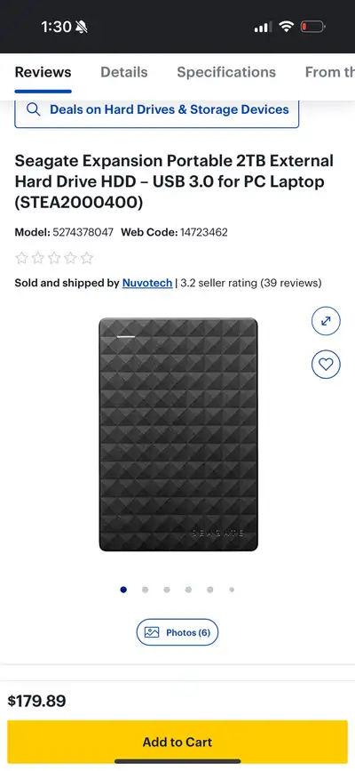 Seagate Expansion Portable 2TB External Hard Drive HDD $80 Firm or Trades ?