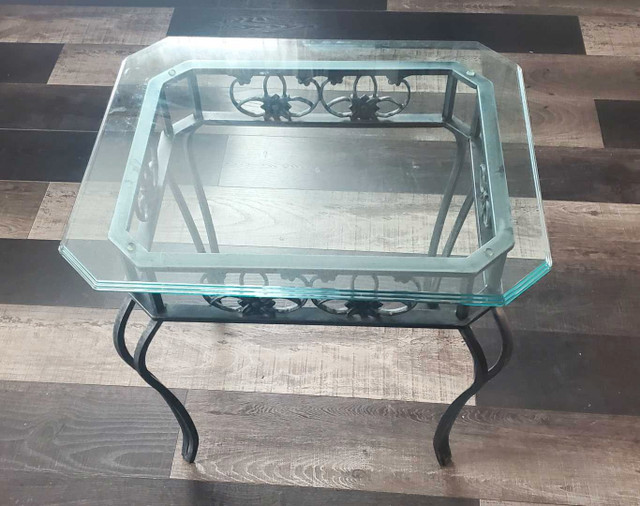Wrought iron coffee table and 2 end tables with glass top, in Coffee Tables in Dartmouth - Image 2