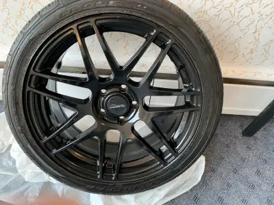 Eagle F1 Asymetric tires with 90% tread & Klasse Motorsport rims. 245/40R19 size with 5x114.3 bolt p...