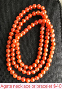 Amber, jade and agate necklaces for sale price start from $30