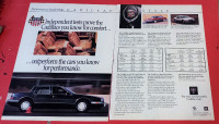 COOL ORIG. 1990 CADILLAC SEVILLE STS CAR AD -ANNONCE AUTO