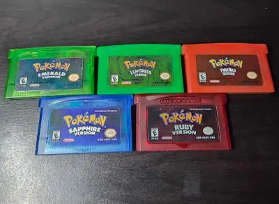 5 Reproduction Nintendo GBA Pokémon games , View more