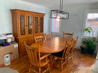 Solid Oak - Dining Room Table & Chairs