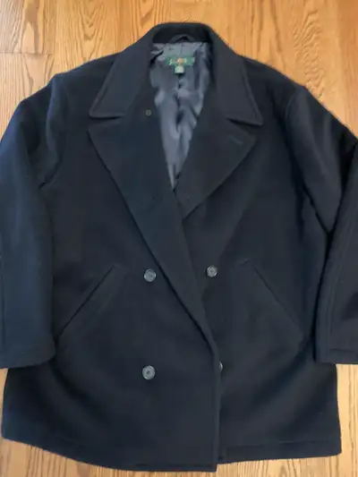 Mint condition never worn Navy Blue Peacoat.