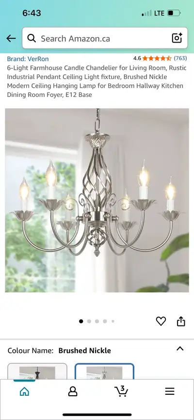 VerRon Chandelier new in box, View more