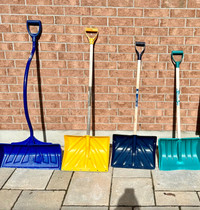 4  snow shovels, $10 each , all working condition 