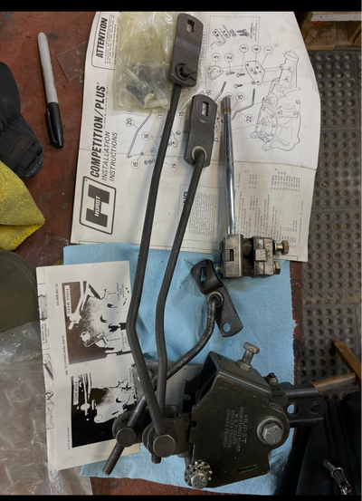 Hurst competition short throw shifter for Borg Warner super T-10