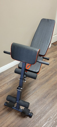 New Adjustable Workout Bench w/ Elastic cable, arm pad, foot pad